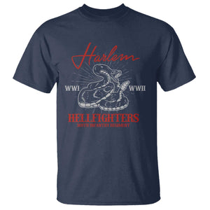 Harlem Hellfighters T Shirt 369th Infantry Regiment Black Snake Black History Month TS11 Navy Print Your Wear