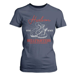 Harlem Hellfighters T Shirt For Women 369th Infantry Regiment Black Snake Black History Month TS11 Navy Print Your Wear