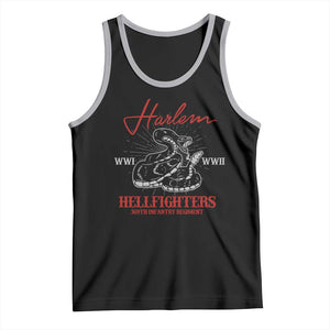 Harlem Hellfighters Tank Top 369th Infantry Regiment Black Snake Black History Month TS11 Black Athletic Heather Print Your Wear