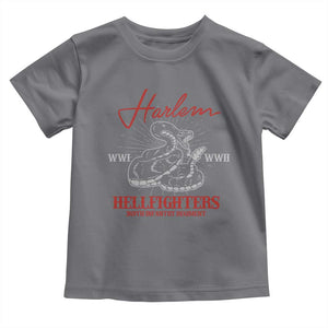 Harlem Hellfighters Toddler T Shirt 369th Infantry Regiment Black Snake Black History Month TS11 Charcoal Print Your Wear