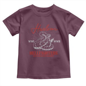 Harlem Hellfighters Toddler T Shirt 369th Infantry Regiment Black Snake Black History Month TS11 Maroon Print Your Wear
