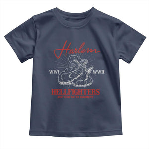 Harlem Hellfighters Toddler T Shirt 369th Infantry Regiment Black Snake Black History Month TS11 Navy Print Your Wear