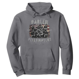 Never Forget Harlem Hellfighters Hoodie Vintage American Flag TS11 Charcoal Print Your Wear