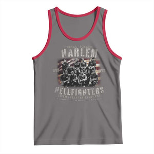 Never Forget Harlem Hellfighters Tank Top Vintage American Flag TS11 Deep Heather Red Print Your Wear