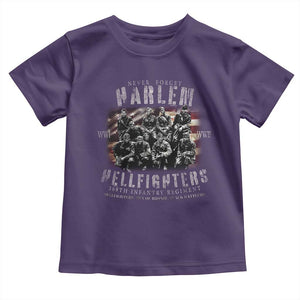 Never Forget Harlem Hellfighters Toddler T Shirt Vintage American Flag TS11 Purple Print Your Wear