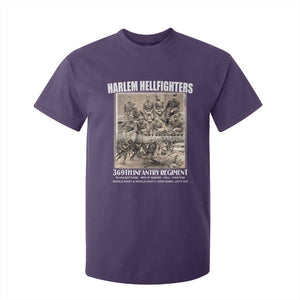 Never Forget Harlem Hellfighters T Shirt For Kid 369TH Infantry Regiment Black God Damn Let's Go TS11 Purple Print Your Wear