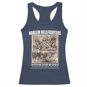 Never Forget Harlem Hellfighters Racerback Tank Top 369TH Infantry Regiment Black God Damn Let's Go TS11 Navy Print Your Wear