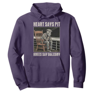 Funny Heart Says Pit Knees Say Balcony Hoodie Old Skeleton TS11 Purple Print Your Wear
