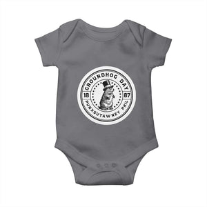 Punxsutawney Phil Groundhog Day Baby Onesie Funny Woodchuck Day 1887 TS11 Charcoal Print Your Wear
