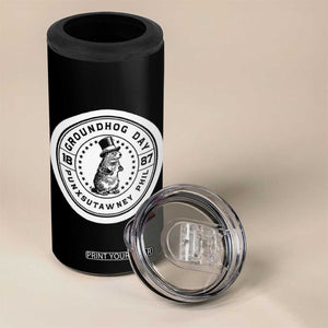 Punxsutawney Phil Groundhog Day 4 in 1 Can Cooler Tumbler Funny Woodchuck Day 1887 TS11 Print Your Wear