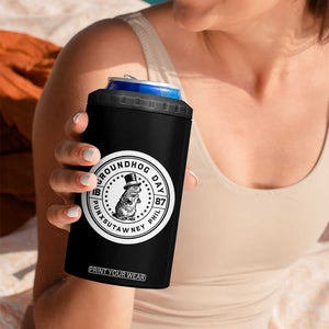 Punxsutawney Phil Groundhog Day 4 in 1 Can Cooler Tumbler Funny Woodchuck Day 1887 TS11 Print Your Wear