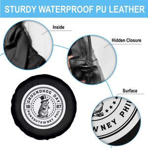 Punxsutawney Phil Groundhog Day Spare Tire Cover Funny Woodchuck Day 1887 TS11 Print Your Wear