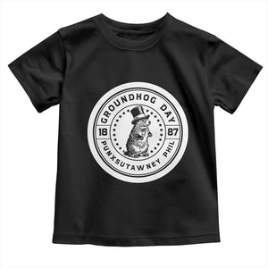 Punxsutawney Phil Groundhog Day Toddler T Shirt Funny Woodchuck Day 1887 TS11 Black Print Your Wear