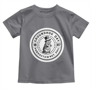 Punxsutawney Phil Groundhog Day Toddler T Shirt Funny Woodchuck Day 1887 TS11 Charcoal Print Your Wear