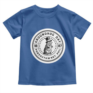 Punxsutawney Phil Groundhog Day Toddler T Shirt Funny Woodchuck Day 1887 TS11 Royal Blue Print Your Wear