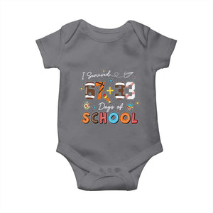 I Survived 67 33 Days Of School Baby Onesie Funny 100th Days of School 67 Sport Lover TS11 Charcoal Print Your Wear
