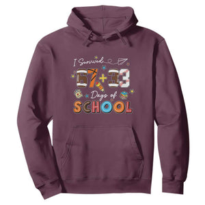 I Survived 67 33 Days Of School Hoodie Funny 100th Days of School 67 Sport Lover TS11 Maroon Print Your Wear