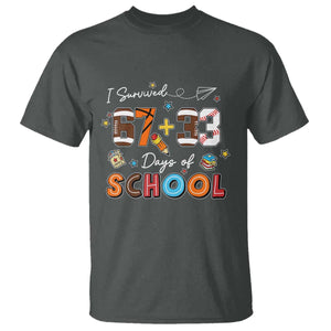 I Survived 67 33 Days Of School T Shirt Funny 100th Days of School 67 Sport Lover TS11 Dark Heather Print Your Wear