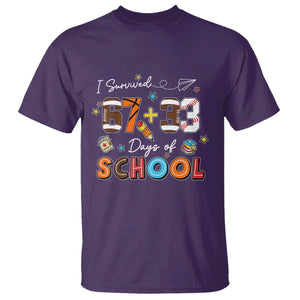 I Survived 67 33 Days Of School T Shirt Funny 100th Days of School 67 Sport Lover TS11 Purple Print Your Wear