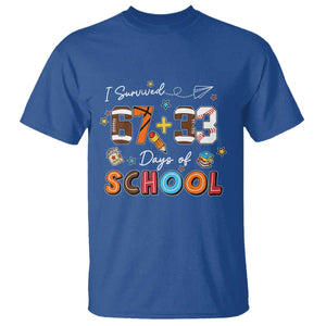 I Survived 67 33 Days Of School T Shirt Funny 100th Days of School 67 Sport Lover TS11 Royal Blue Print Your Wear