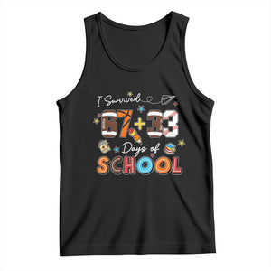 I Survived 67 33 Days Of School Tank Top Funny 100th Days of School 67 Sport Lover TS11 Black Print Your Wear