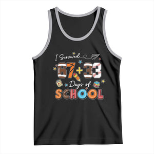 I Survived 67 33 Days Of School Tank Top Funny 100th Days of School 67 Sport Lover TS11 Black Athletic Heather Print Your Wear