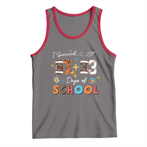 I Survived 67 33 Days Of School Tank Top Funny 100th Days of School 67 Sport Lover TS11 Deep Heather Red Print Your Wear