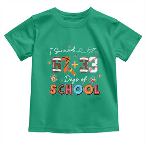 I Survived 67 33 Days Of School Toddler T Shirt Funny 100th Days of School 67 Sport Lover TS11 Irish Green Print Your Wear