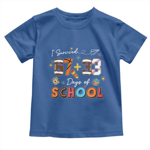 I Survived 67 33 Days Of School Toddler T Shirt Funny 100th Days of School 67 Sport Lover TS11 Royal Blue Print Your Wear