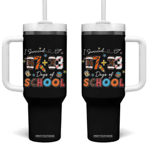 I Survived 67 33 Days Of School Tumbler With Handle Funny 100th Days of School 67 Sport Lover TS11 One Size: 40 oz Black Print Your Wear