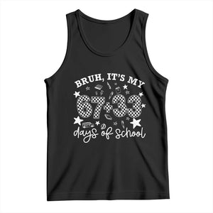 Bruh It Is My 67 33 Days Of School Tank Top 100th Days Of School Funny 67 Groovy Checkered TS11 Black Print Your Wear