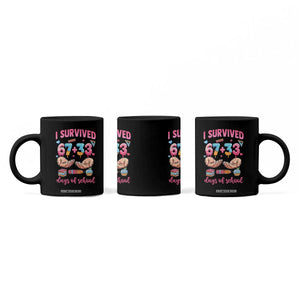 I Survived 67 33 Days Of School Coffee Mug Funny 100 Days of School 67 Ice Cream Drip TS11 Print Your Wear