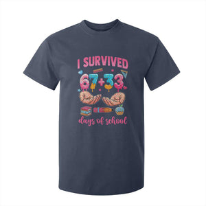 I Survived 67 33 Days Of School T Shirt For Kid Funny 100 Days of School 67 Ice Cream Drip TS11 Navy Print Your Wear