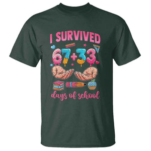 I Survived 67 33 Days Of School T Shirt Funny 100 Days of School 67 Ice Cream Drip TS11 Dark Forest Green Print Your Wear