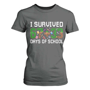 I Survived 67 33 Days Of School T Shirt For Women Funny 100 Days of School 67 Pixel Game TS11 Dark Heather Print Your Wear