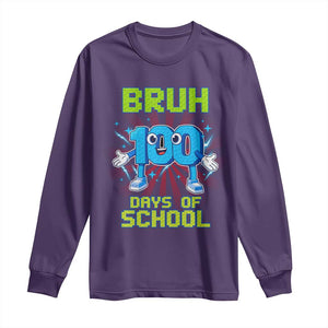 Bruh I Survived 67 33 Days Of School Long Sleeve Shirt Funny 100th Days of School 67 Game Meme TS11 Purple Print Your Wear
