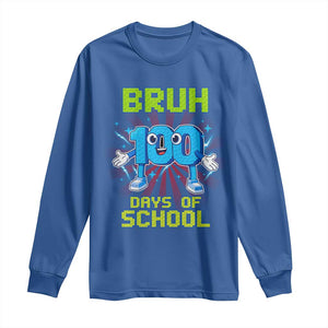 Bruh I Survived 67 33 Days Of School Long Sleeve Shirt Funny 100th Days of School 67 Game Meme TS11 Royal Blue Print Your Wear