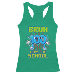 Bruh I Survived 67 33 Days Of School Racerback Tank Top Funny 100th Days of School 67 Game Meme TS11 Irish Green Print Your Wear