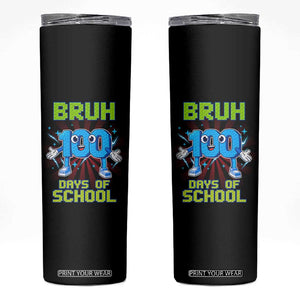 Bruh I Survived 67 33 Days Of School Skinny Tumbler Funny 100th Days of School 67 Game Meme TS11 Black Print Your Wear