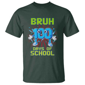 Bruh I Survived 67 33 Days Of School T Shirt Funny 100th Days of School 67 Game Meme TS11 Dark Forest Green Print Your Wear