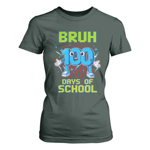 Bruh I Survived 67 33 Days Of School T Shirt For Women Funny 100th Days of School 67 Game Meme TS11 Dark Forest Green Print Your Wear