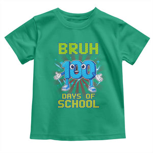Bruh I Survived 67 33 Days Of School Toddler T Shirt Funny 100th Days of School 67 Game Meme TS11 Irish Green Print Your Wear
