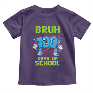 Bruh I Survived 67 33 Days Of School Toddler T Shirt Funny 100th Days of School 67 Game Meme TS11 Purple Print Your Wear
