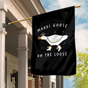 Mardi Goose On The Loose Garden Flag Funny Mardi Gras Carnival Parade TS11 Print Your Wear