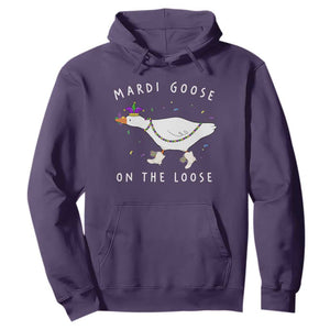 Mardi Goose On The Loose Hoodie Funny Mardi Gras Carnival Parade TS11 Purple Print Your Wear