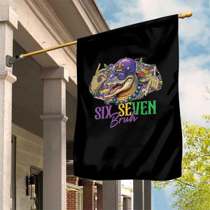 Funny Mardi Gras Six Seven Bruh Garden Flag 67 Meme Mardigator Alligator TS11 Print Your Wear