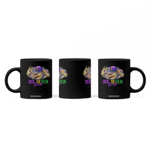 Funny Mardi Gras Six Seven Bruh Coffee Mug 67 Meme Mardigator Alligator TS11 Print Your Wear
