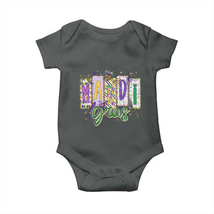 Mardi Gras Baby Onesie New Orleans Carnival Girly Fat Tuesday TS11 Dark Heather Print Your Wear