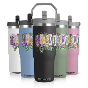 Mardi Gras Flip Straw Tumbler New Orleans Carnival Girly Fat Tuesday TS11 Print Your Wear