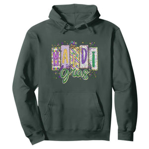 Mardi Gras Hoodie New Orleans Carnival Girly Fat Tuesday TS11 Dark Forest Green Print Your Wear